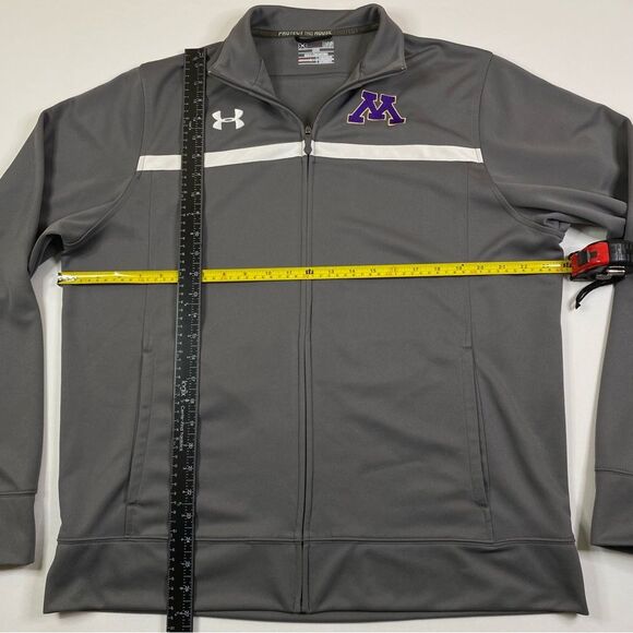 University of Minnesota Sweatshirt Men's Large Under Armour Full Zip Embroidered - Picture 5 of 10